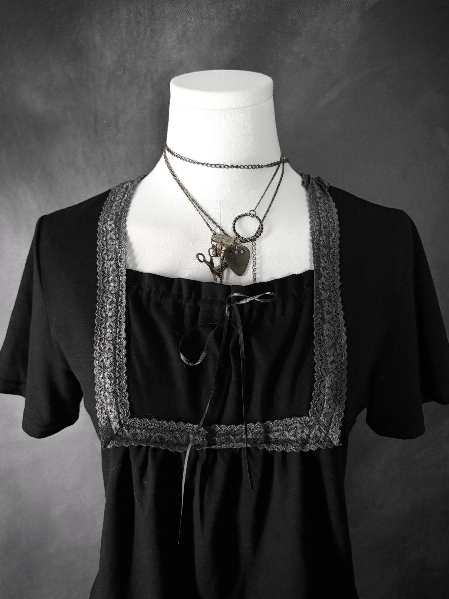 Cassolo Lace Blouse - MIDNIGHT FAE
