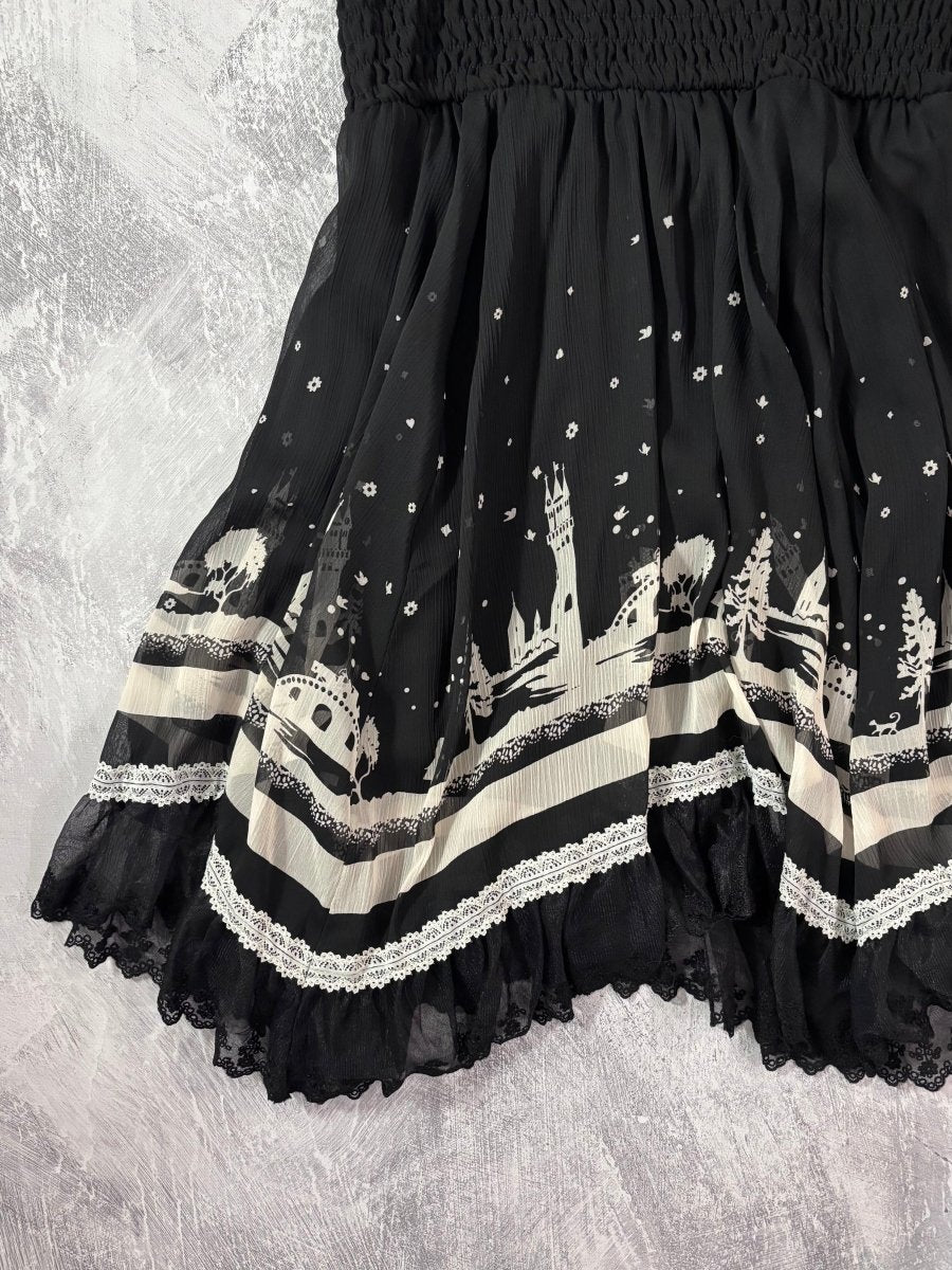Castles Babydoll Dress - MIDNIGHT FAE
