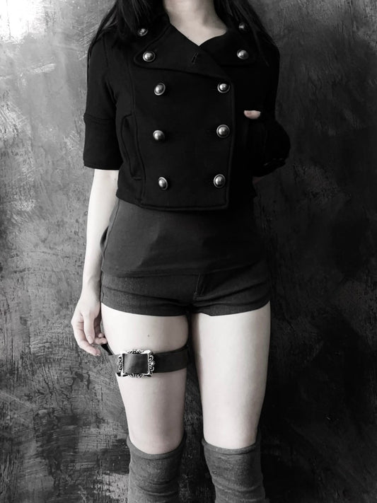 Catacomb Cropped Jacket - MIDNIGHT FAE