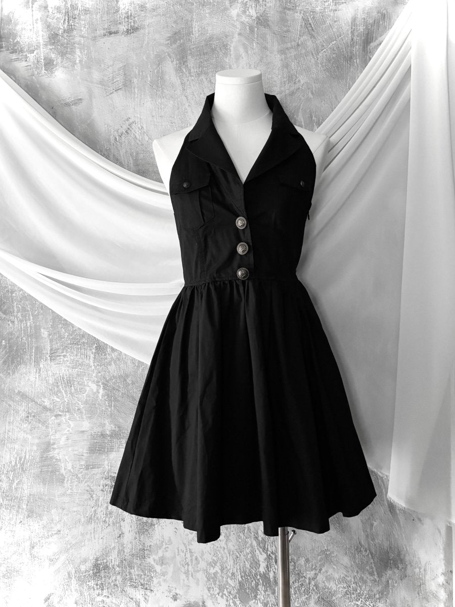 Cecil Halter Dress - MIDNIGHT FAE