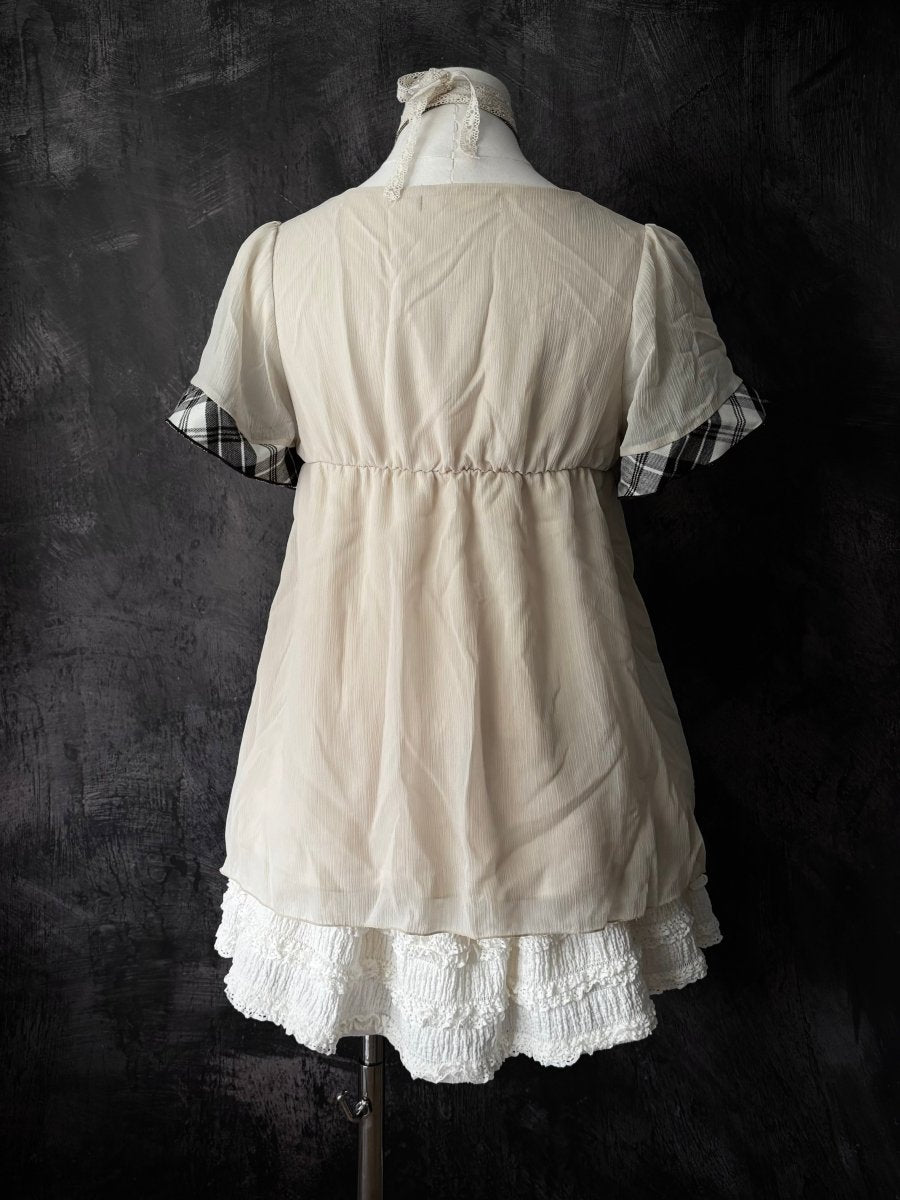 Chalk Babydoll Blouse - MIDNIGHT FAE