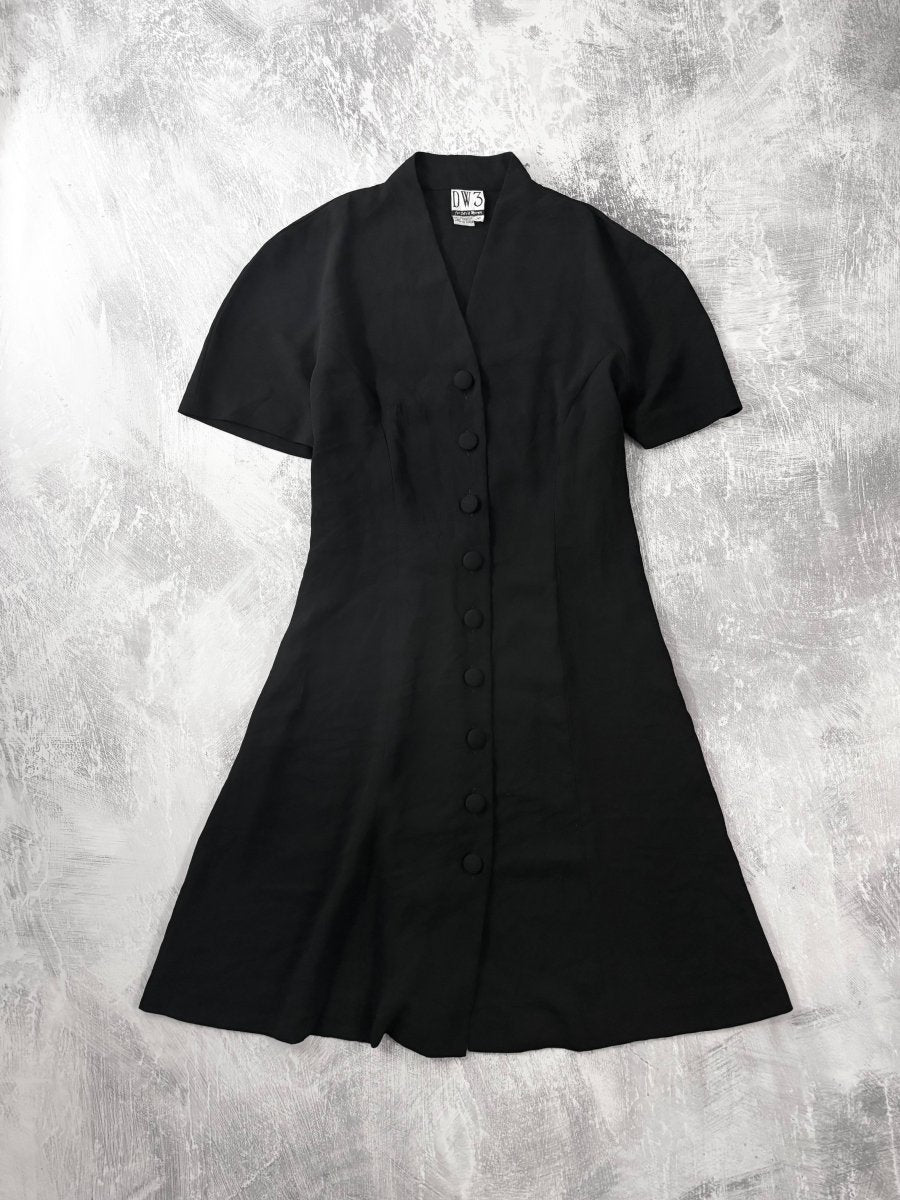 Chapel Button Up Dress - MIDNIGHT FAE