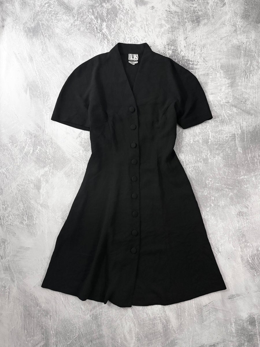 Chapel Button Up Dress - MIDNIGHT FAE