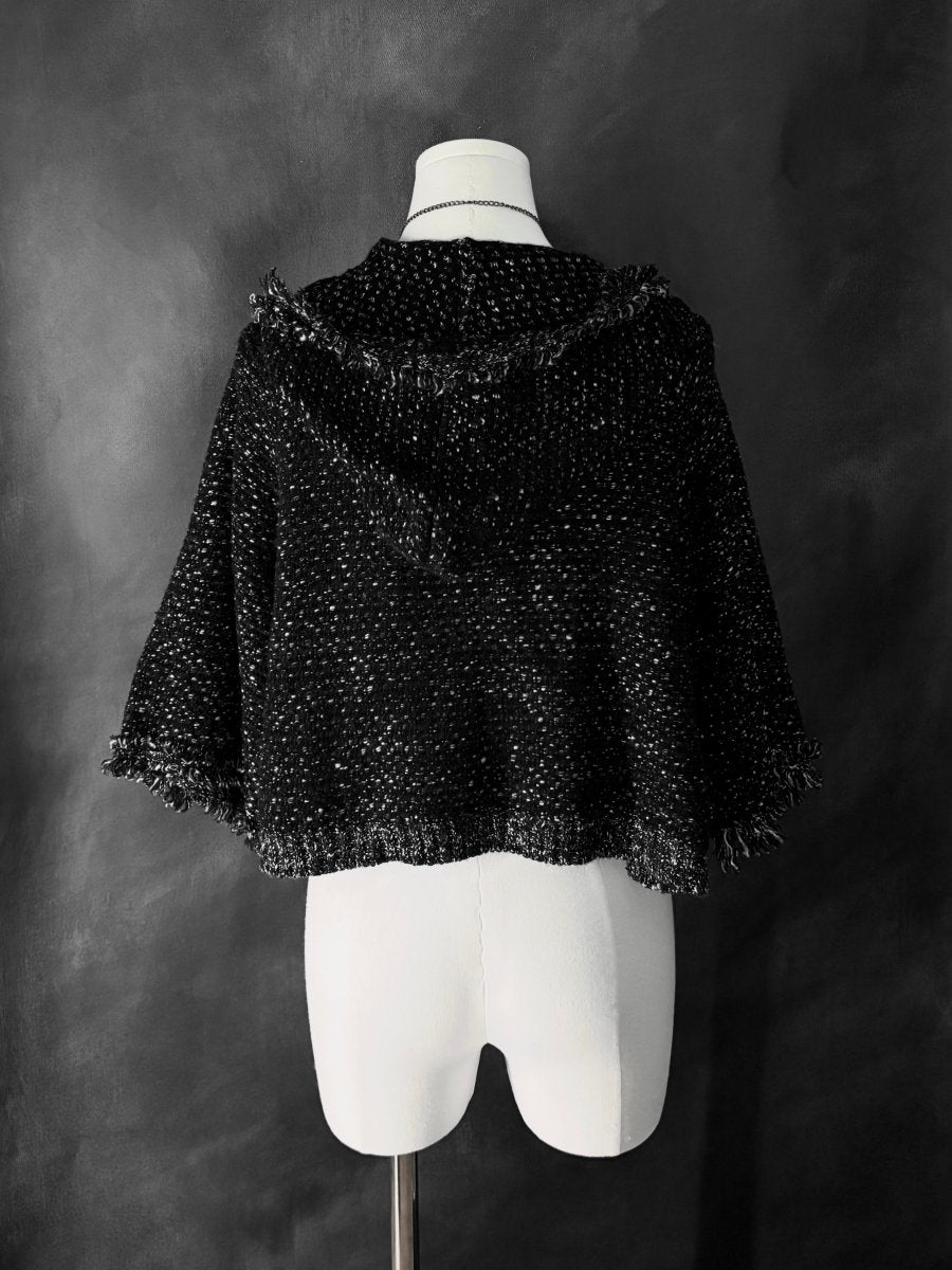 Chez-voeu Grey Poncho - MIDNIGHT FAE