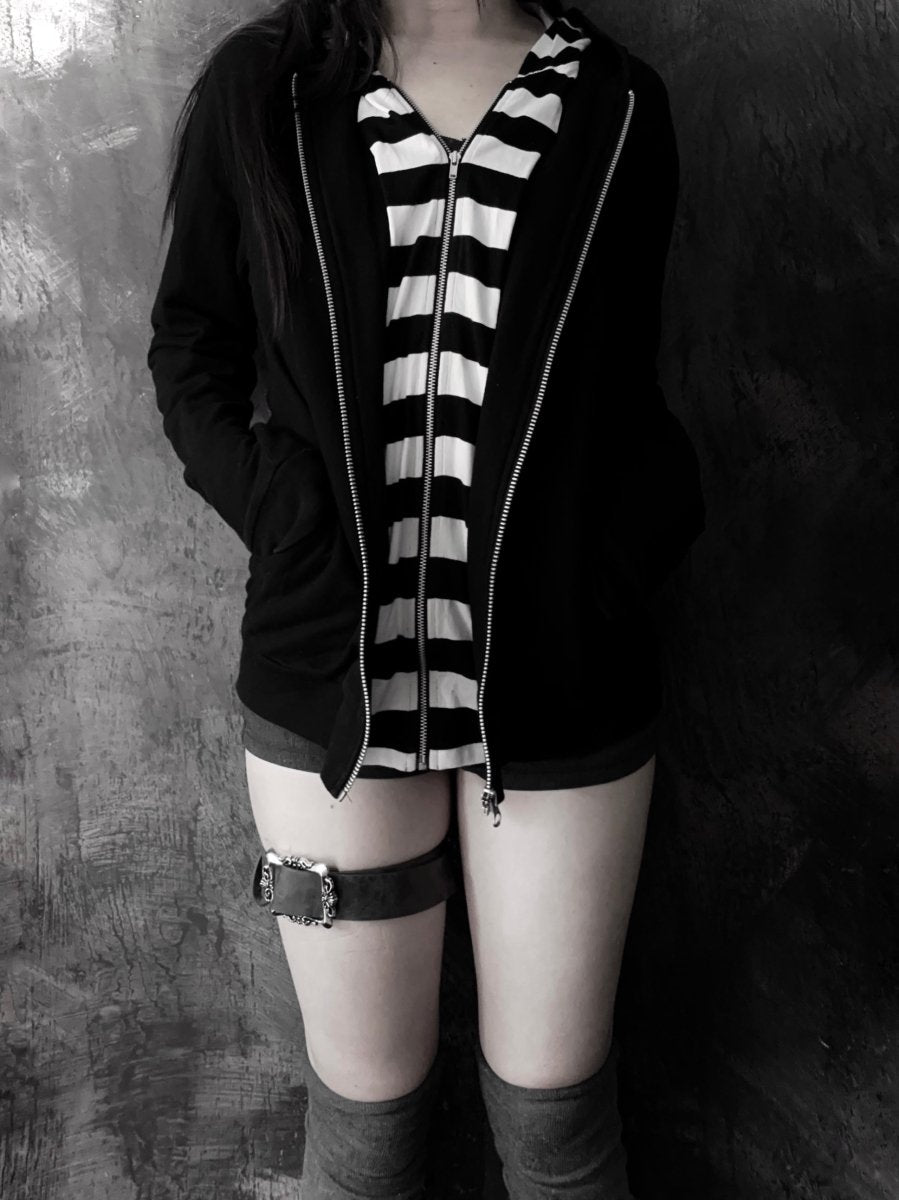 Chism Layered Hoodie - MIDNIGHT FAE