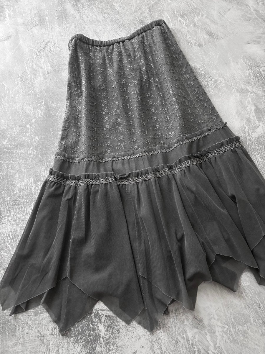 Cinder Asymmetric Skirt - MIDNIGHT FAE