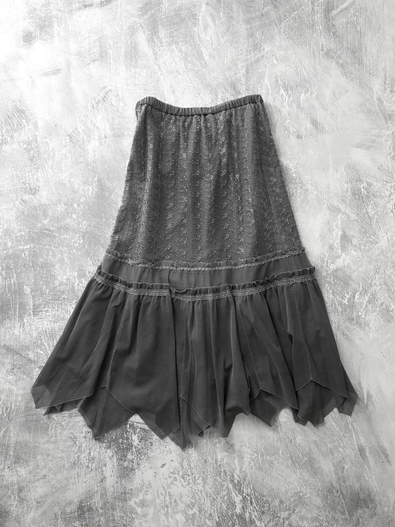 Cinder Asymmetric Skirt - MIDNIGHT FAE