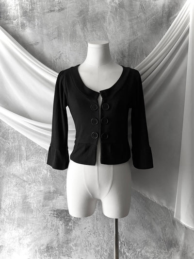 Cinema Button Cardigan - MIDNIGHT FAE