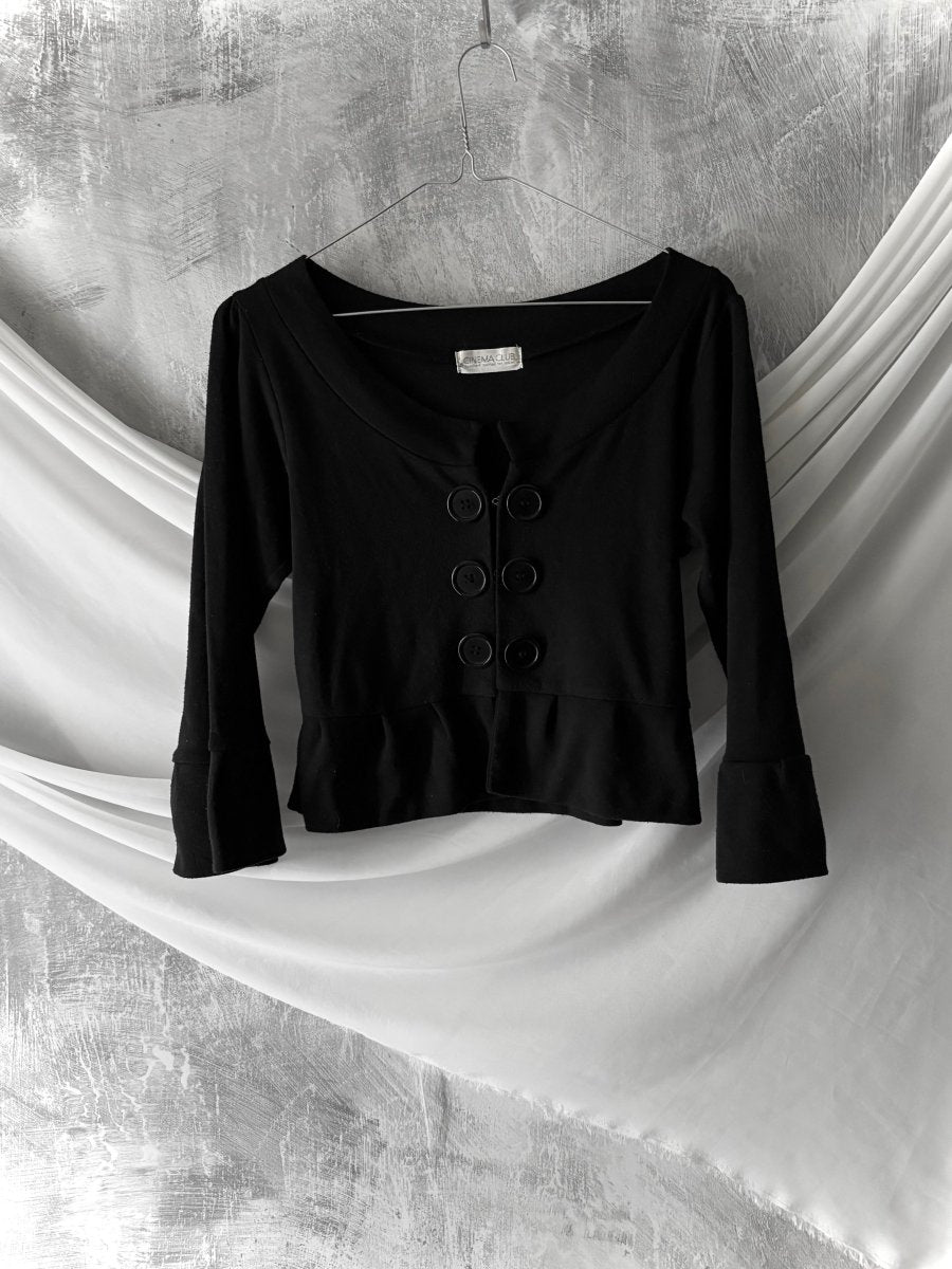 Cinema Button Cardigan - MIDNIGHT FAE
