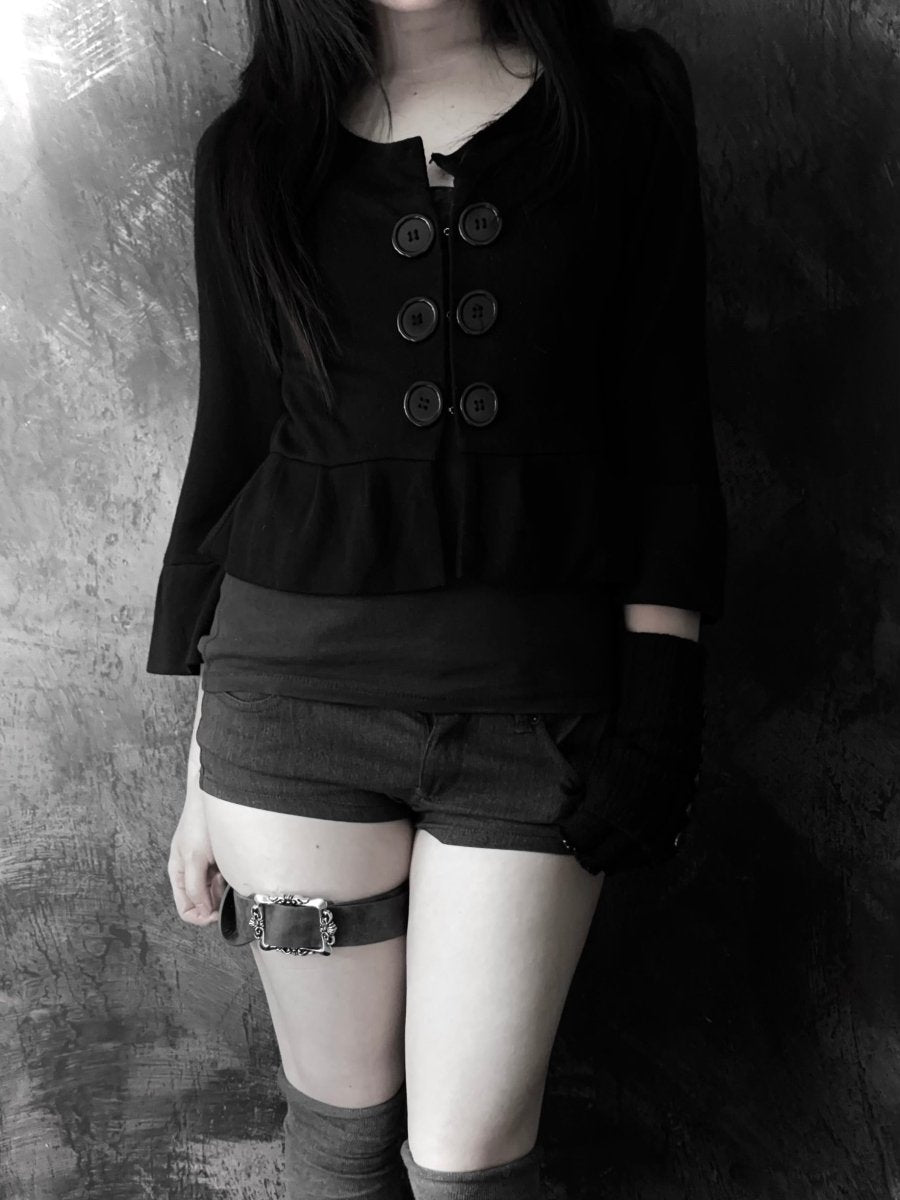 Cinema Button Cardigan - MIDNIGHT FAE