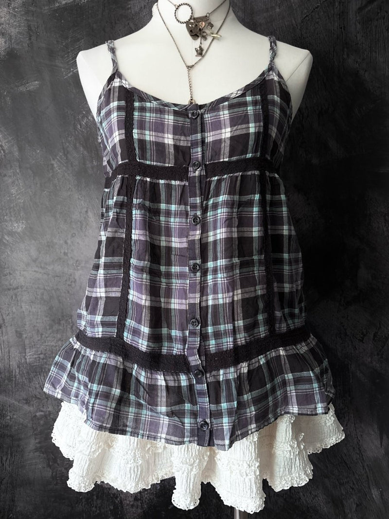 Cinema Plaid Cami - MIDNIGHT FAE