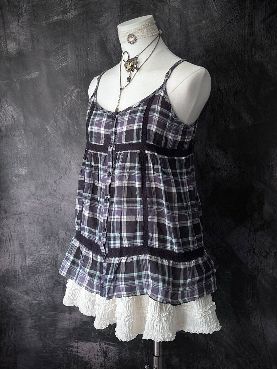Cinema Plaid Cami - MIDNIGHT FAE