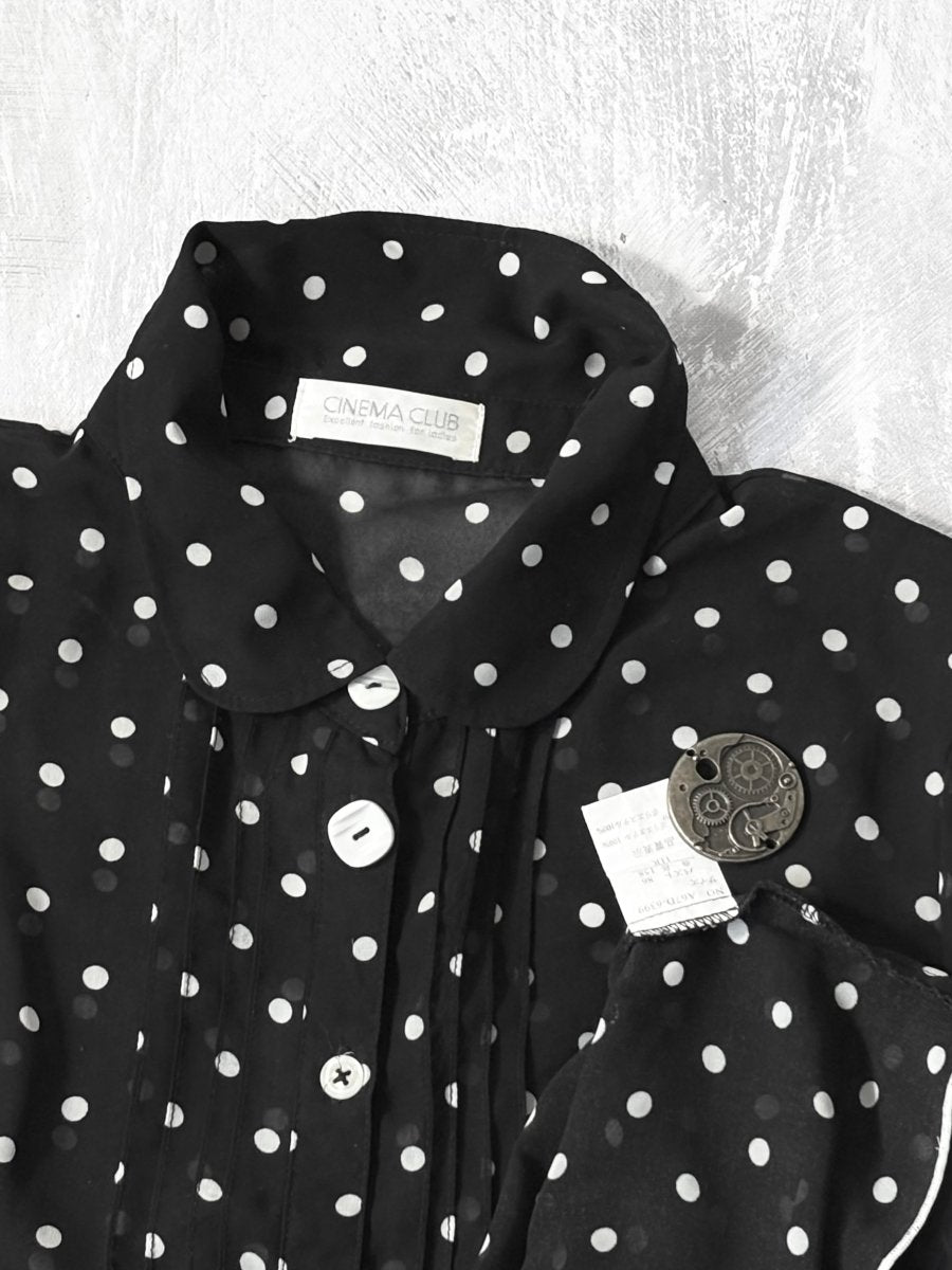 Cinema Polkadot Shirt - MIDNIGHT FAE
