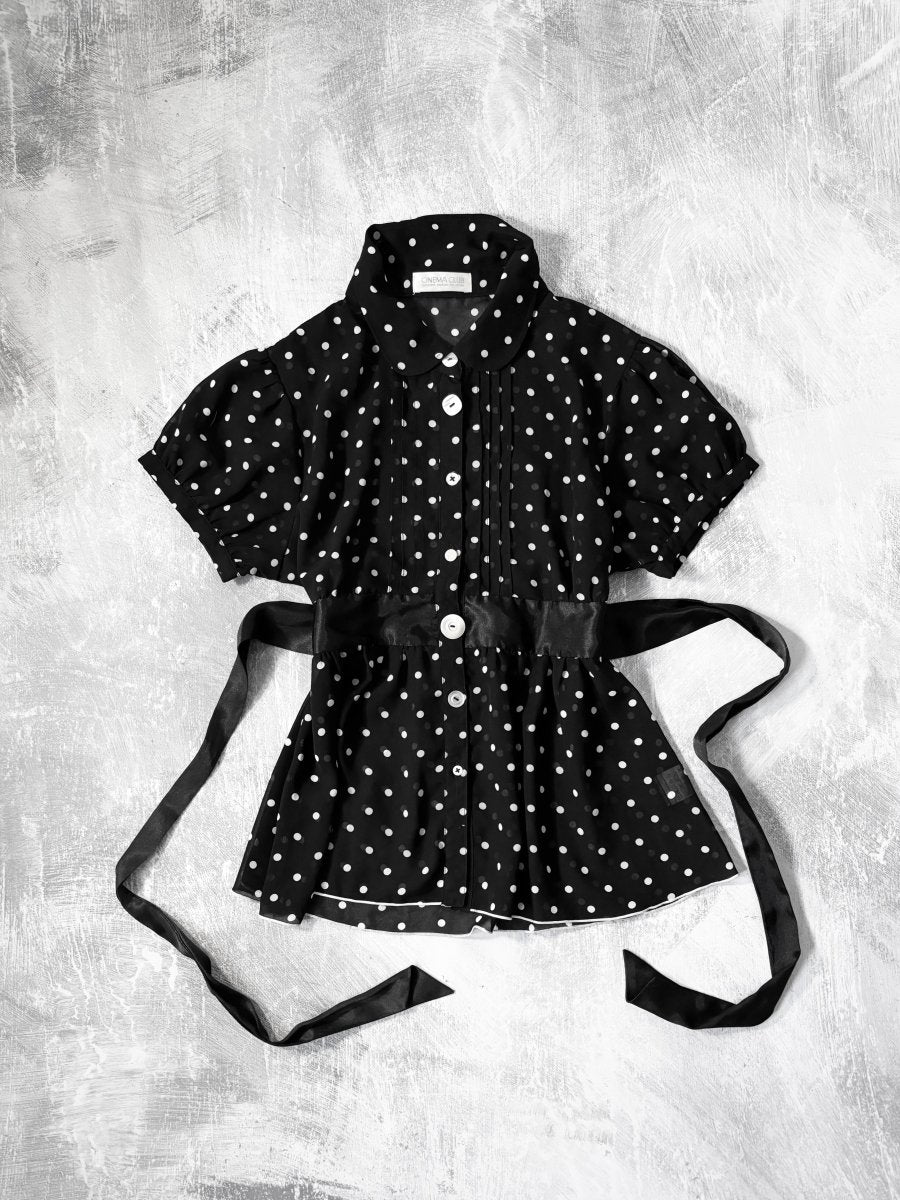 Cinema Polkadot Shirt - MIDNIGHT FAE