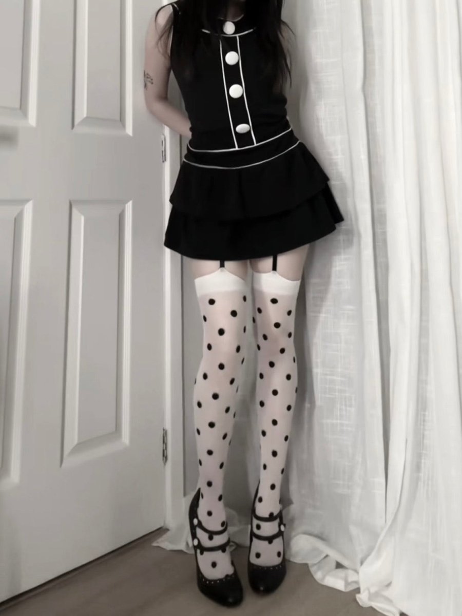 Clockwork Button Dress - MIDNIGHT FAE