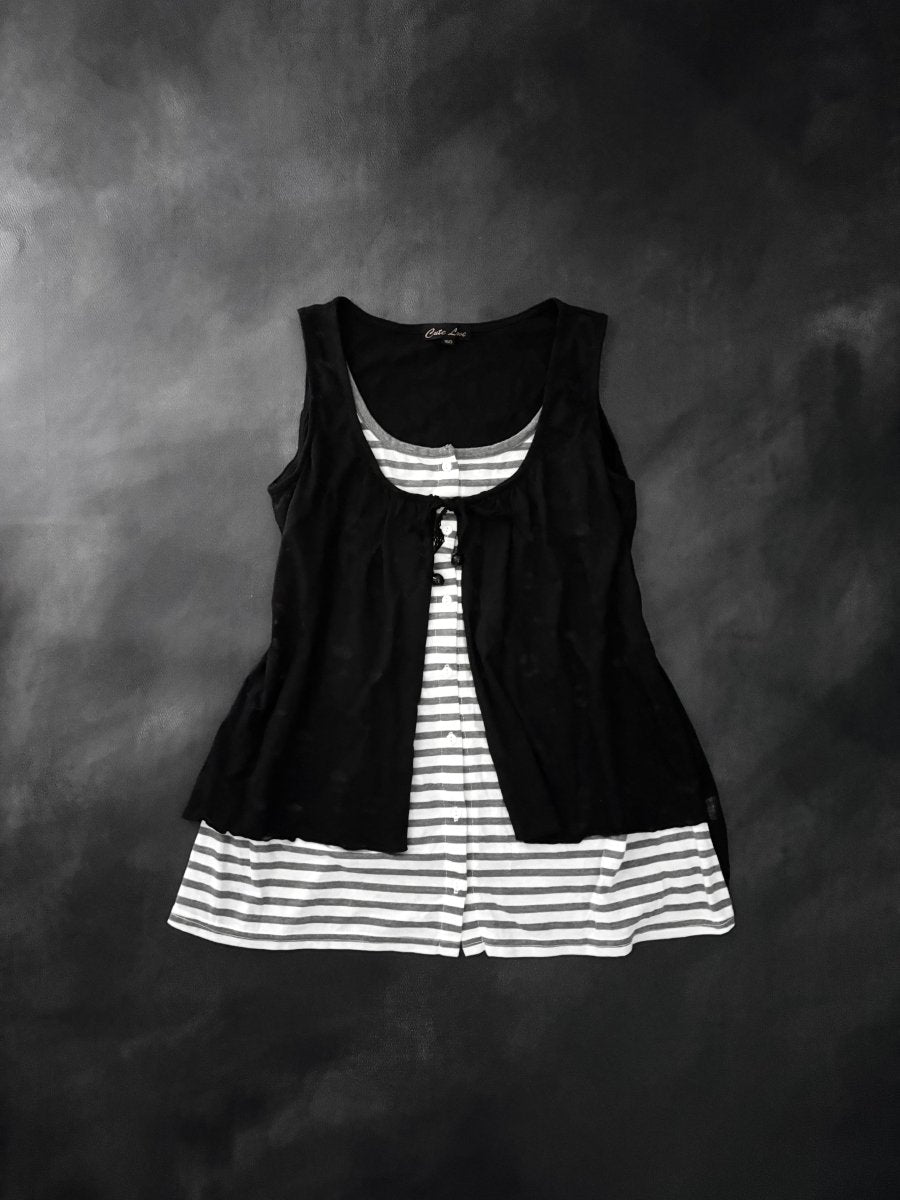 Clover Striped Tunic - MIDNIGHT FAE