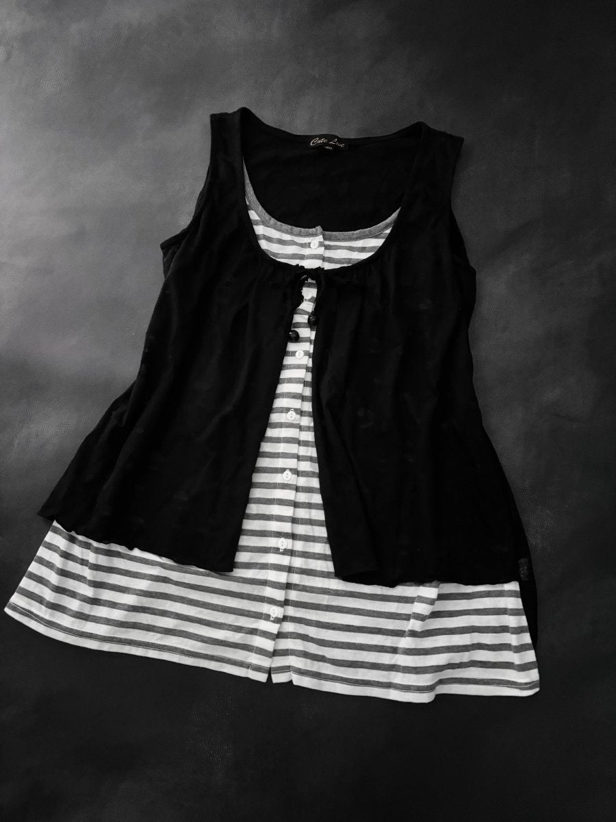 Clover Striped Tunic - MIDNIGHT FAE