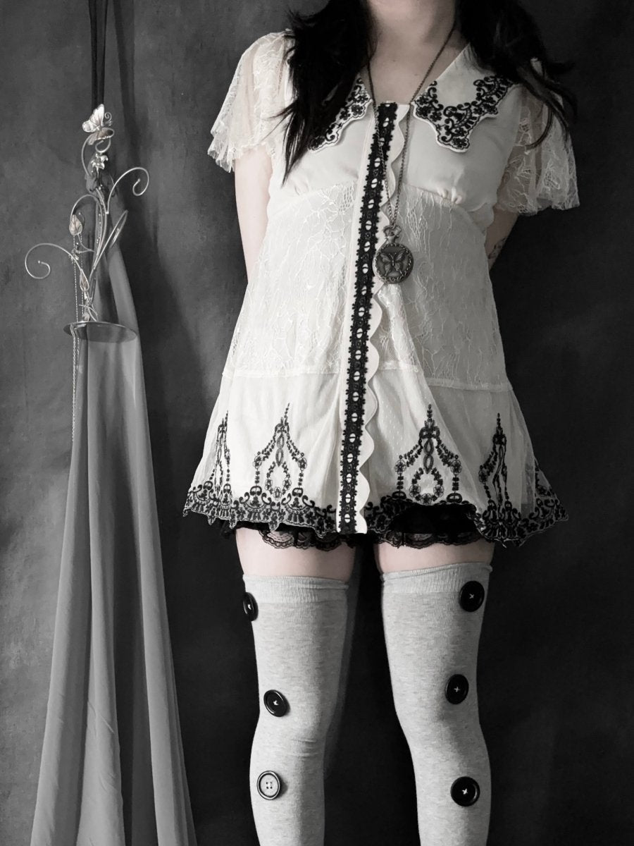 Couture Ivory Tunic - MIDNIGHT FAE