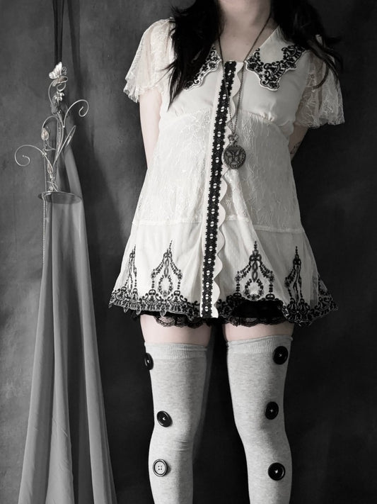 Couture Ivory Tunic - MIDNIGHT FAE