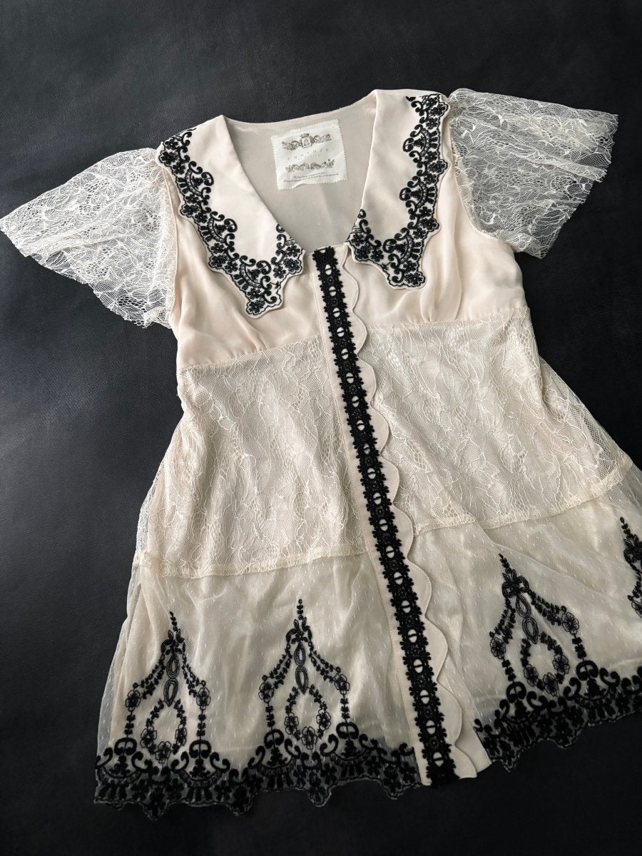 Couture Ivory Tunic - MIDNIGHT FAE
