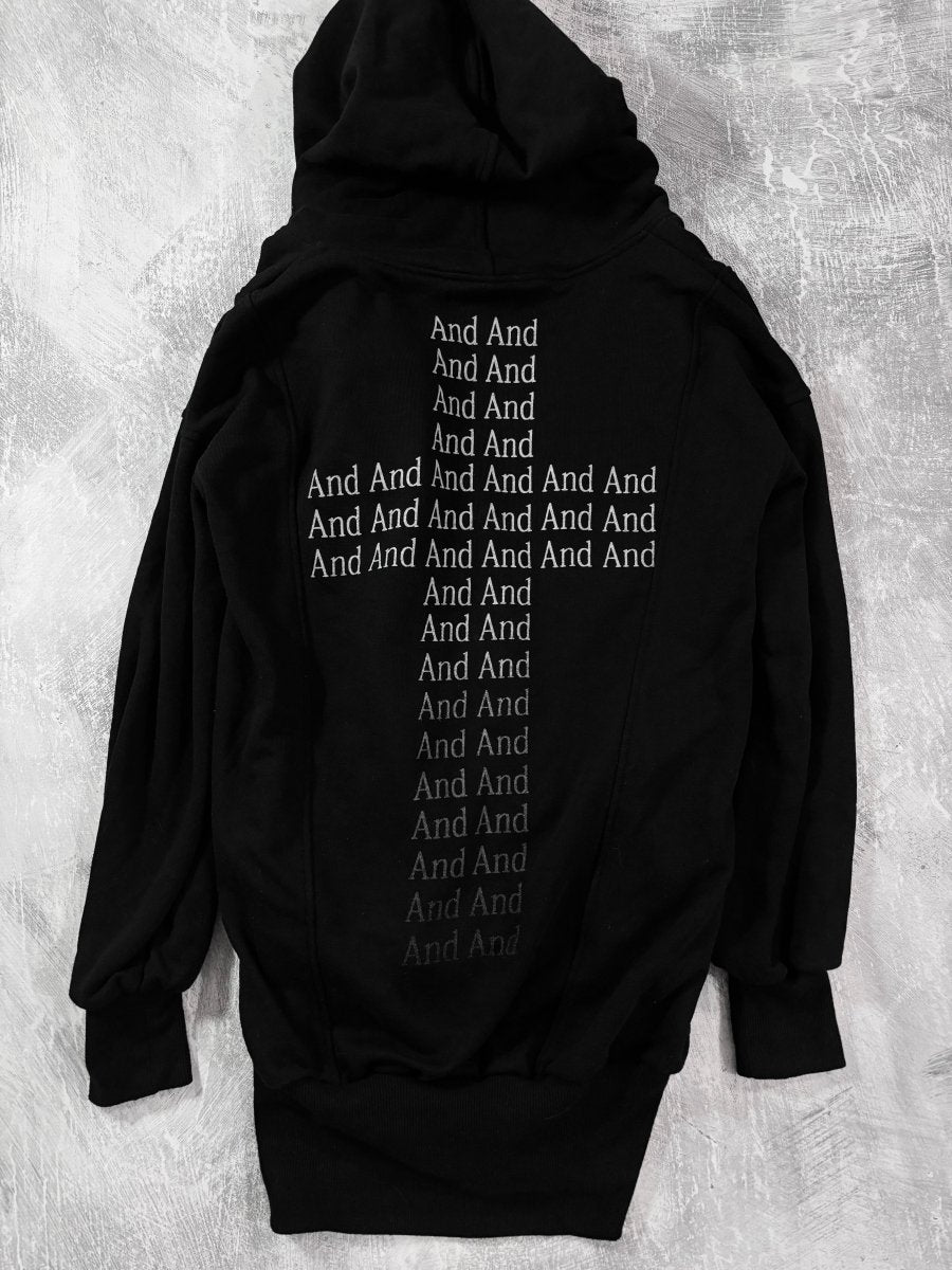Cross Asymmetric Hoodie Jacket - MIDNIGHT FAE