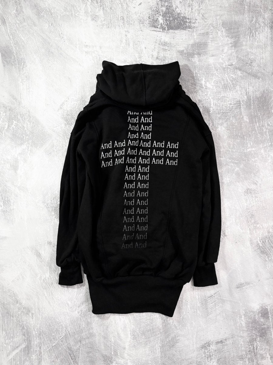 Cross Asymmetric Hoodie Jacket - MIDNIGHT FAE