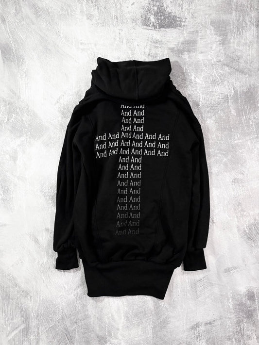 Cross Asymmetric Hoodie Jacket - MIDNIGHT FAE