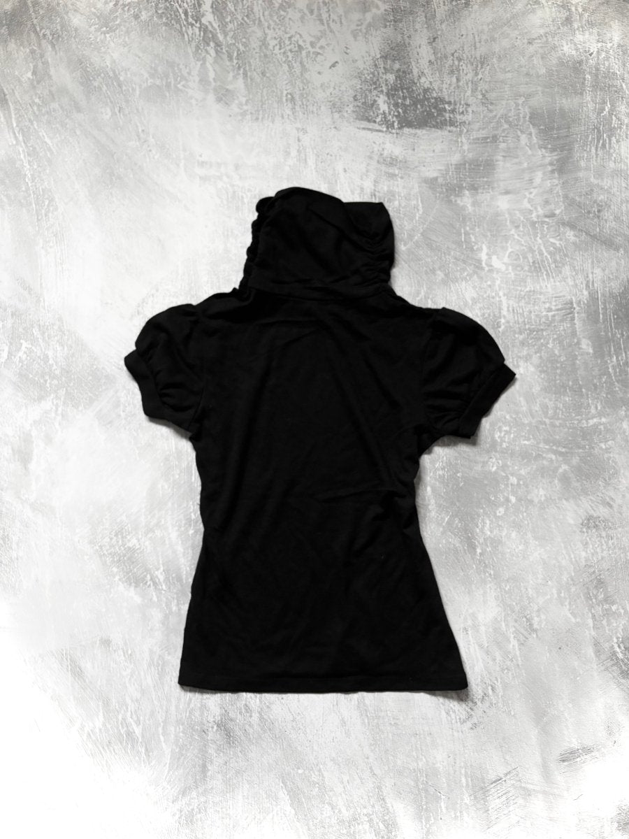 Cross Turtleneck Top - MIDNIGHT FAE