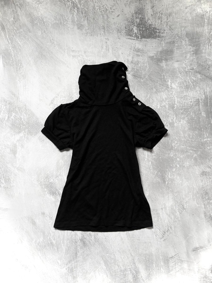 Cross Turtleneck Top - MIDNIGHT FAE