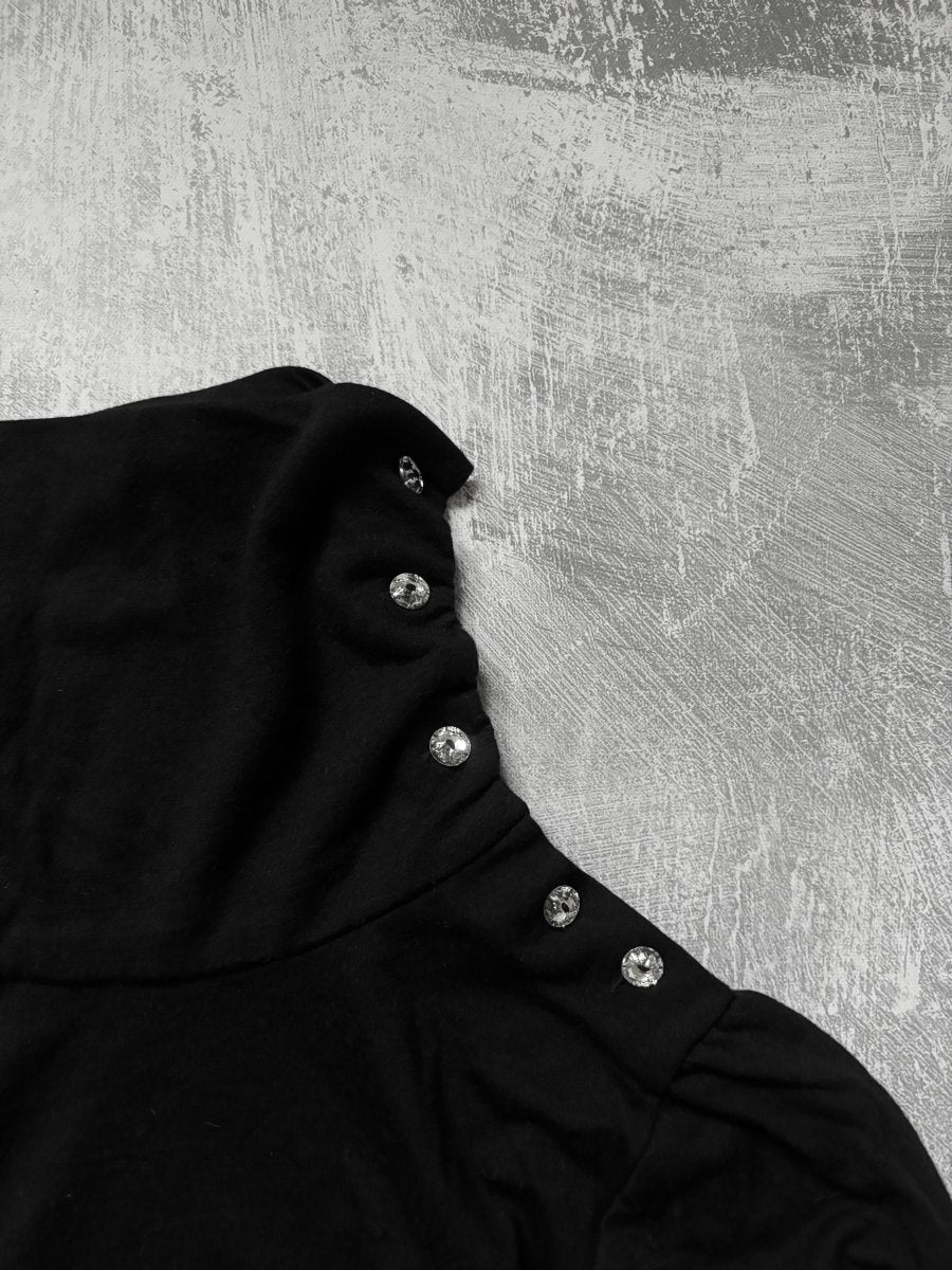 Cross Turtleneck Top - MIDNIGHT FAE