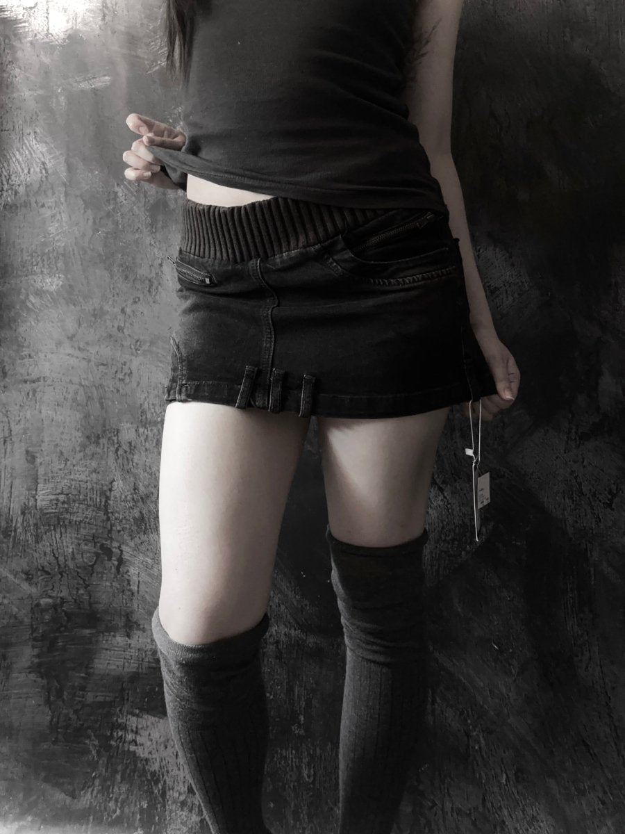 Cryx Denim Skirt - MIDNIGHT FAE