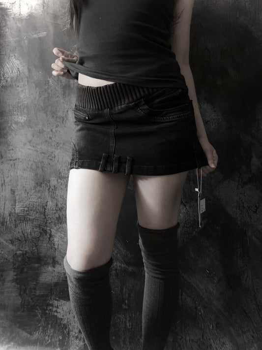 Cryx Denim Skirt - MIDNIGHT FAE