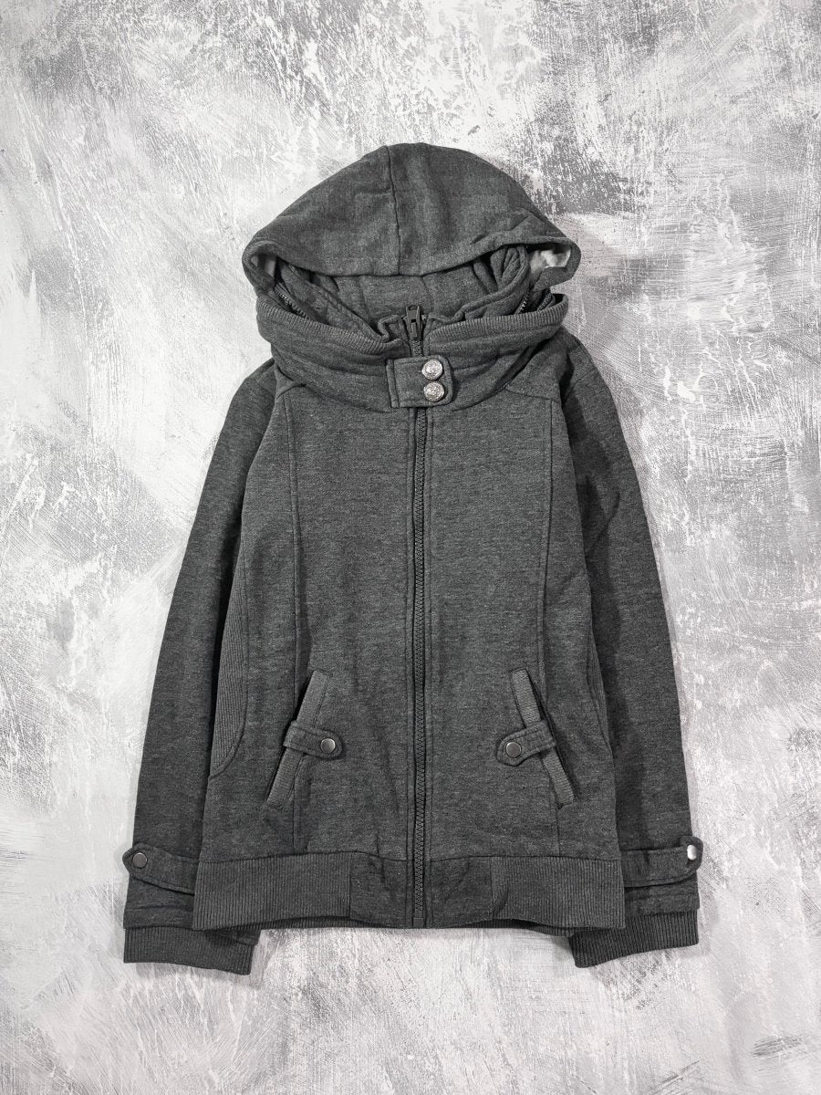 Cyber Grey Hoodie Jacket - MIDNIGHT FAE