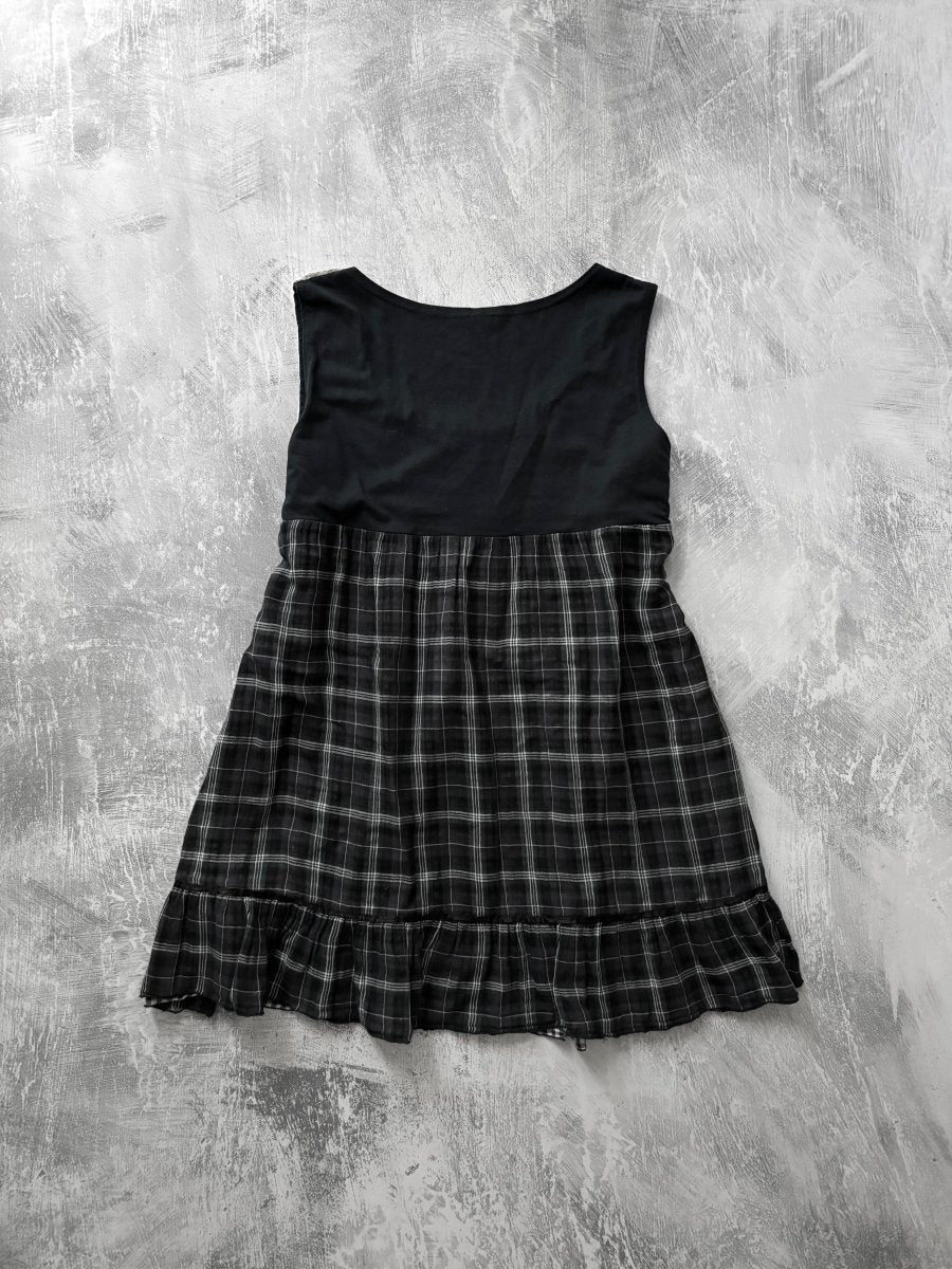 Dahlia Plaid Dress - MIDNIGHT FAE