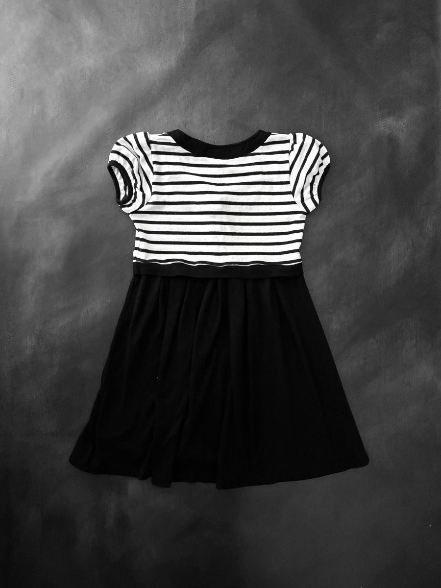 Daisy Striped Dress - MIDNIGHT FAE