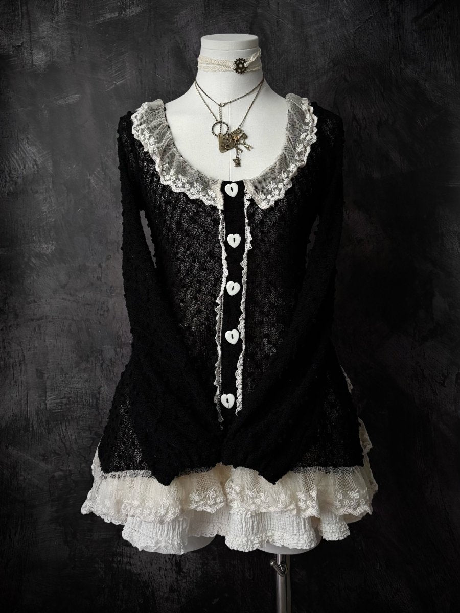 Deary Knit Blouse - MIDNIGHT FAE