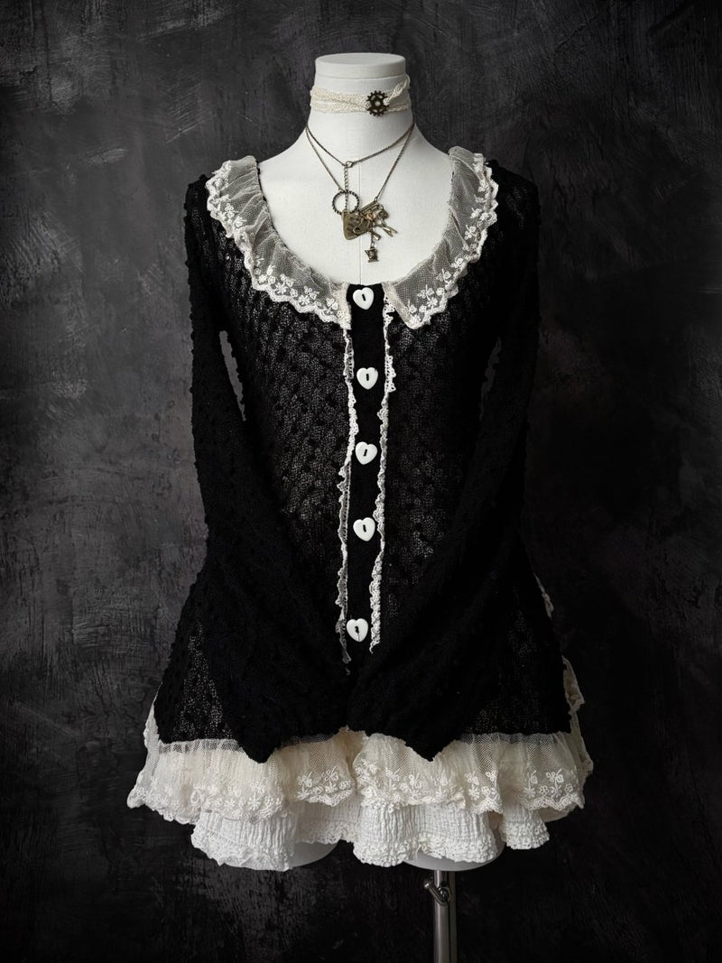 Deary Knit Blouse - MIDNIGHT FAE