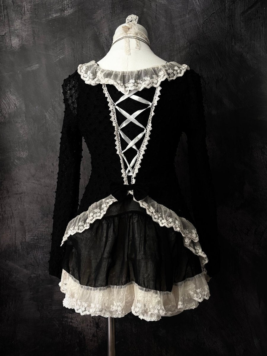 Deary Knit Blouse - MIDNIGHT FAE