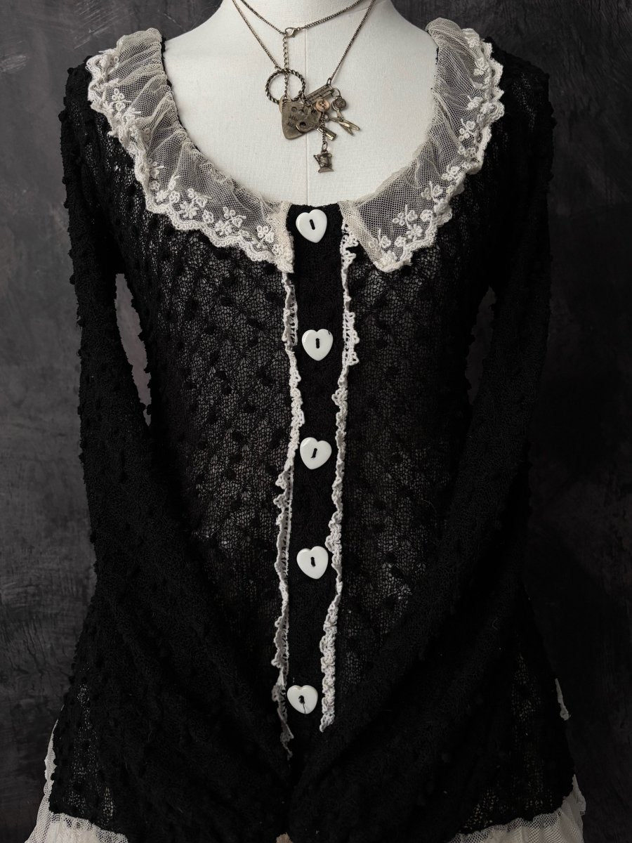 Deary Knit Blouse - MIDNIGHT FAE