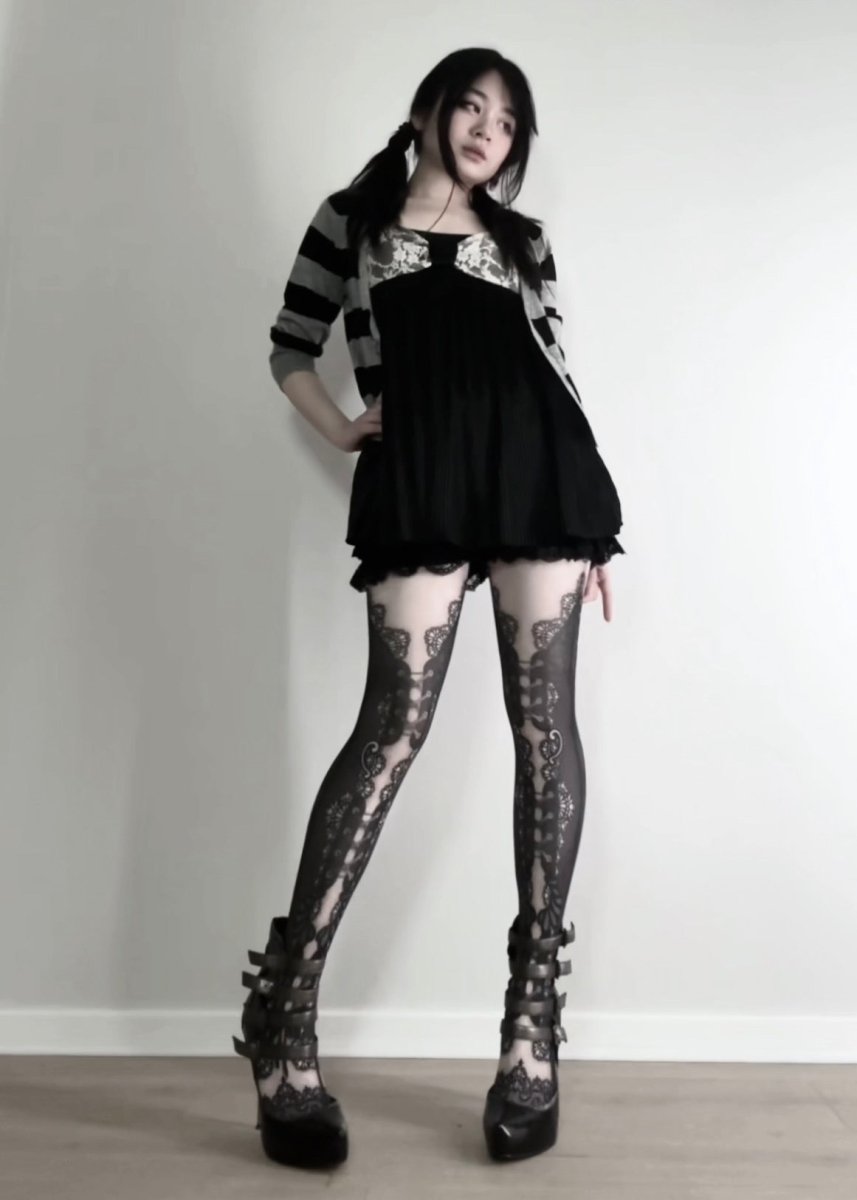 Deicy Striped Knit Cardigan - MIDNIGHT FAE