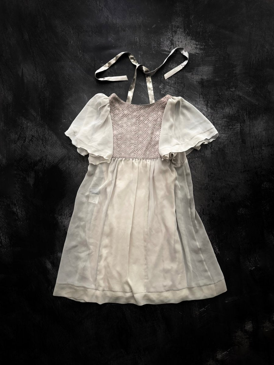 Doll Button Mini Dress - MIDNIGHT FAE