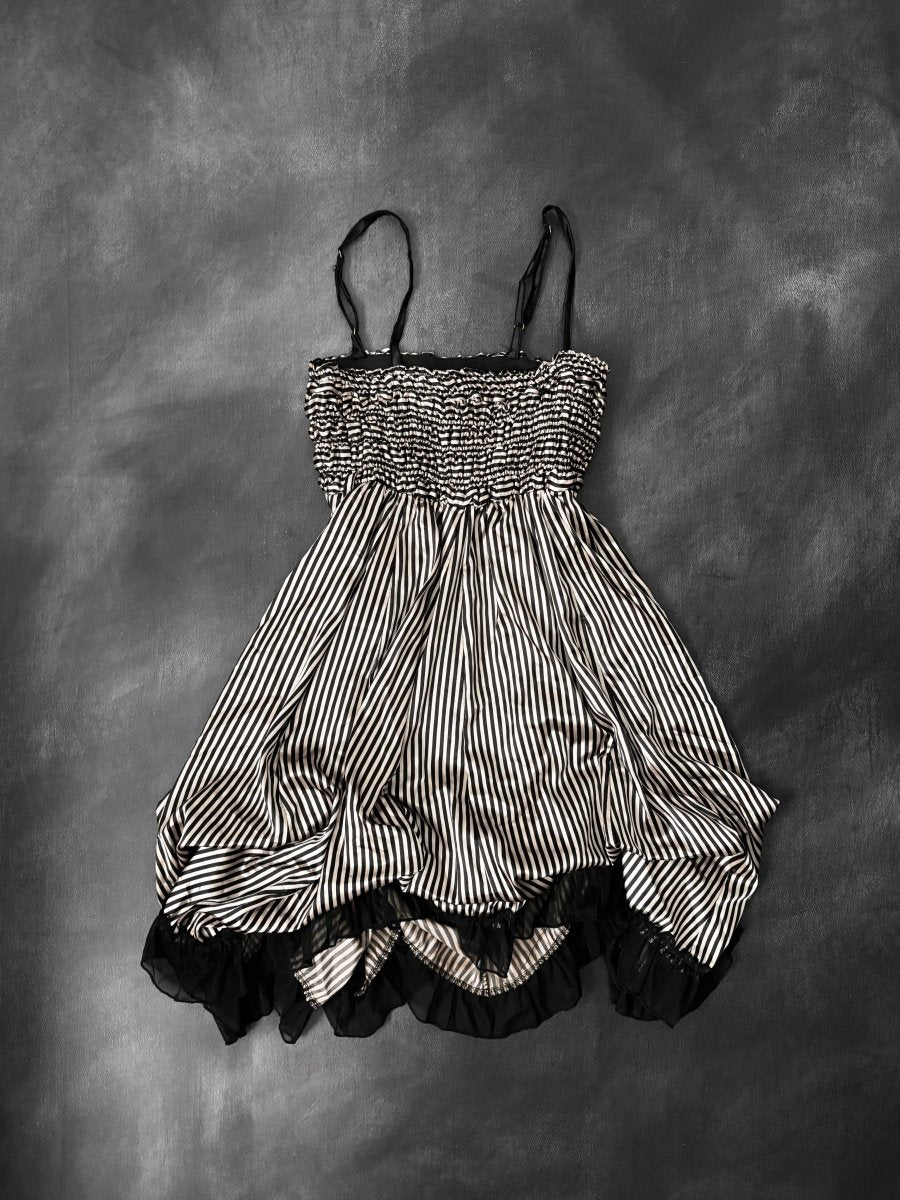 Dollhouse Striped Dress - MIDNIGHT FAE