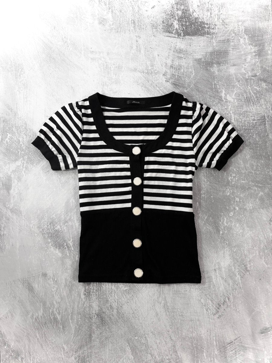 Dosch Striped Top - MIDNIGHT FAE