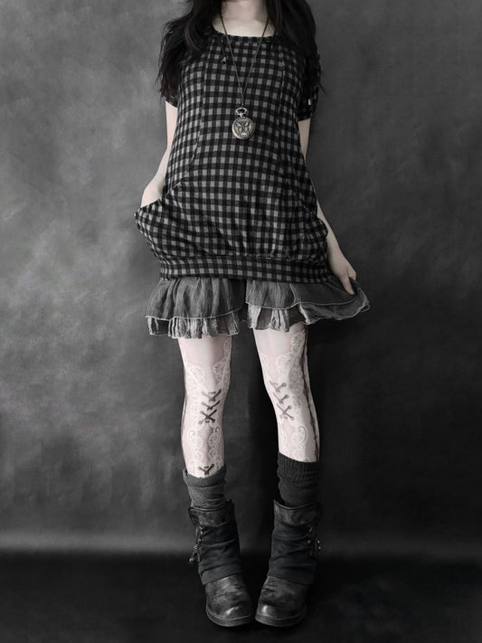Drea Plaid Tunic - MIDNIGHT FAE