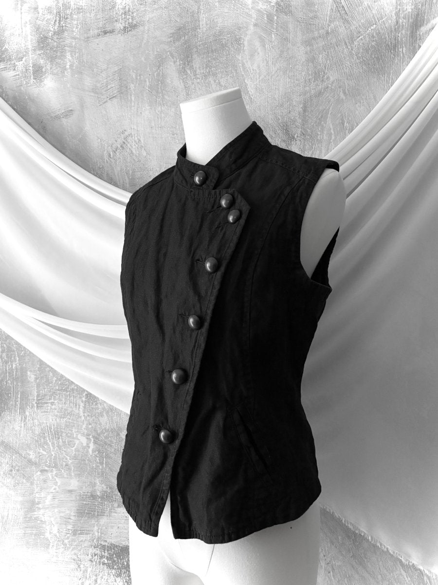 Duskling Button Vest - MIDNIGHT FAE