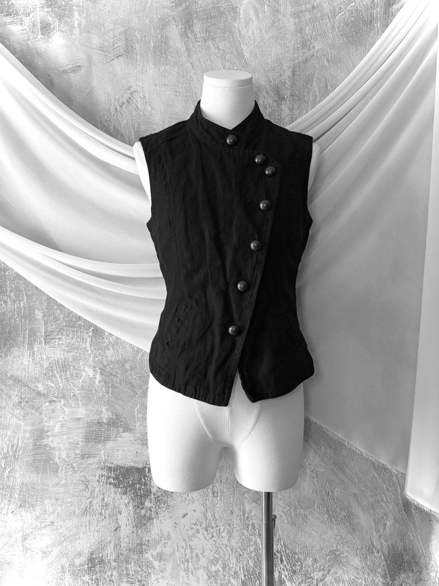 Duskling Button Vest - MIDNIGHT FAE