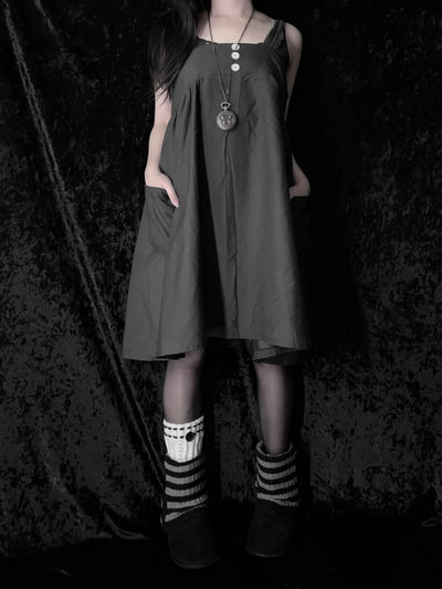 Dusty Silk Dress - MIDNIGHT FAE