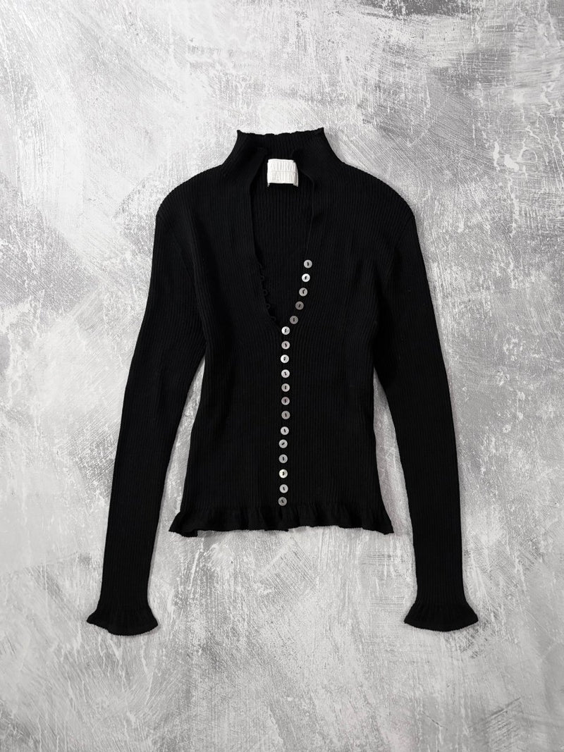 Eclipse Button Up Top - MIDNIGHT FAE