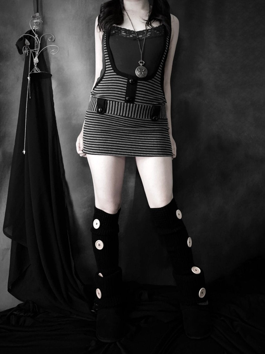 Effigy Suspender Skirt - MIDNIGHT FAE