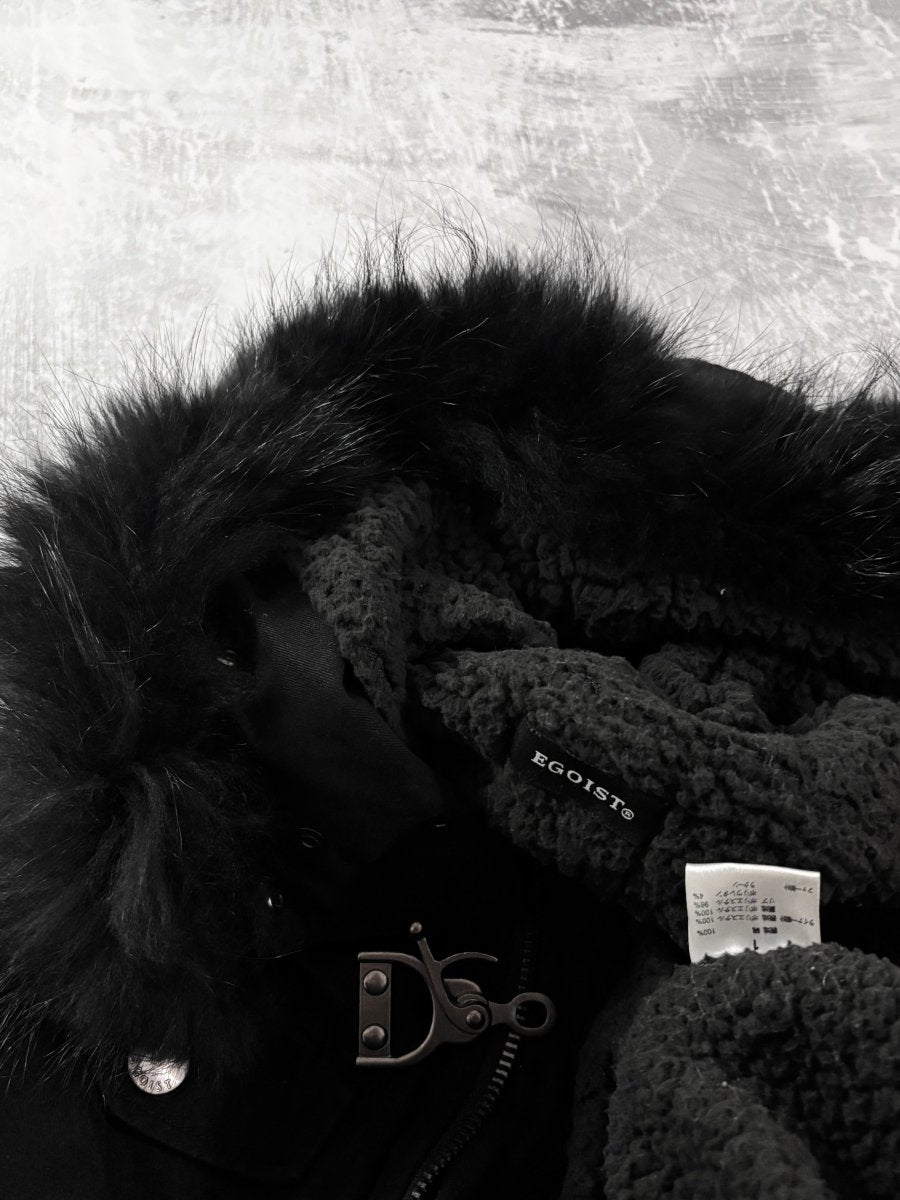 Egoist Metal Clasp Coat - MIDNIGHT FAE